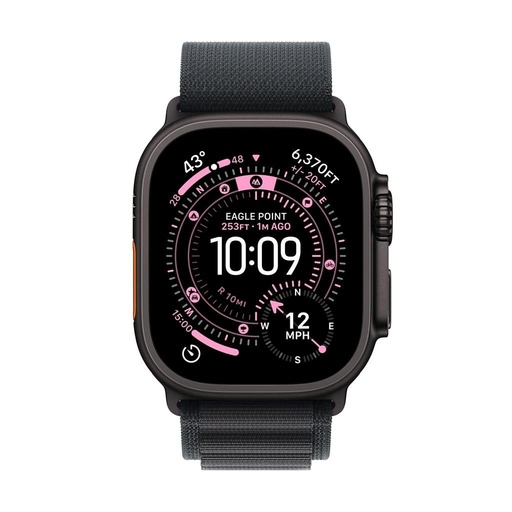 Apple Watch Ultra 3 ceas inteligent 49mm (Negru titan husă, negru M-es alpesi curea) (MF0V4)