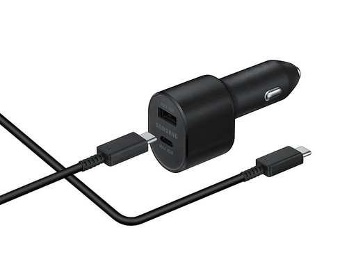 Samsung auto încărcător 60W USB-C / USB-A USB-C cu cablu (Negru)