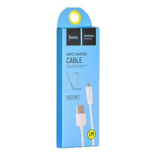 Hoco X1 1M microUSB cablu, alb
