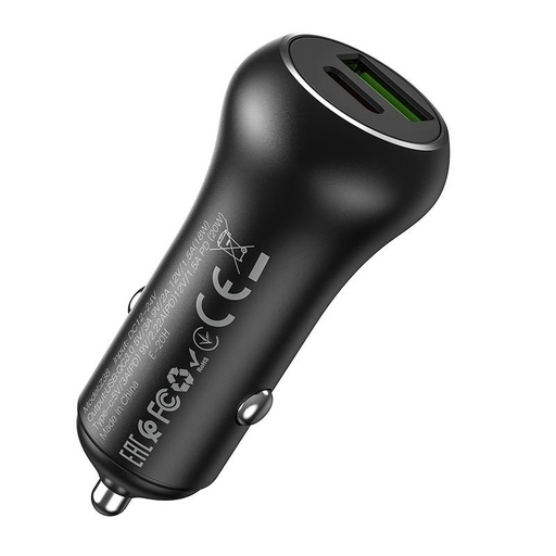 Hoco Z38 auto încărcător rapid (PD + QC încărcare), QC 3.0, 38W, negru