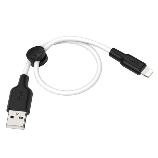 Hoco X21 Plus lightning cablu, 3A, 0.25M, negru - alb