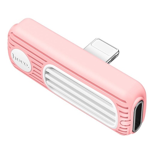 Hoco LS29 lightning distribuitor (lightning audio+lightning încărcător port), 2A, pink