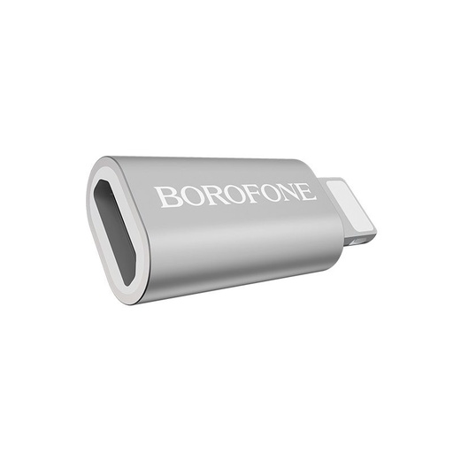 Borofone BV5 adaptor (microUSB, lightning), argintiu
