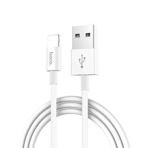 Hoco X23 lightning cablu, 1M, alb