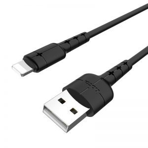 Hoco X30 lightning cablu, LED indicator de stare, 2A, 1,2m, negru
