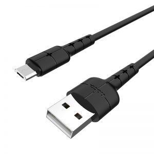 Hoco X30 microUSB cablu (LED indicator de stare), LED indicator de stare, 2A, 1,2m, negru