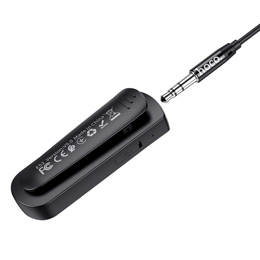 Hoco E52 audio adapter, negru