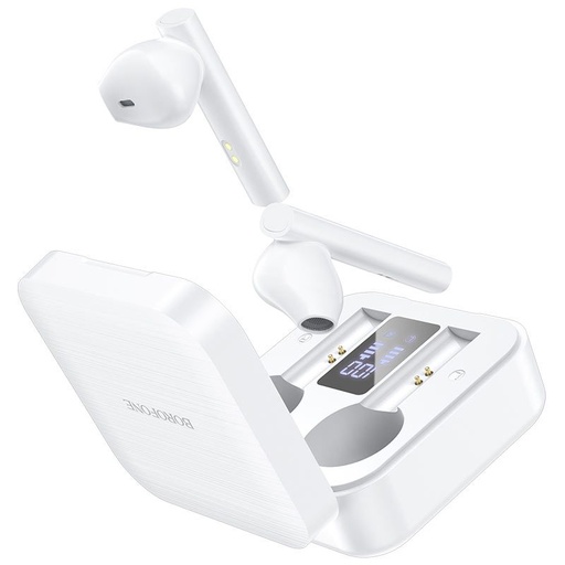 Borofone BE40 fără fir headset, BT v5.0, LED indicator de stare, alb