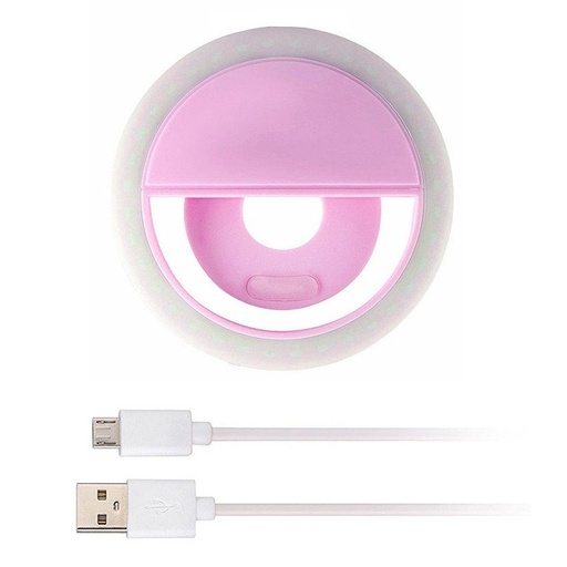 selfie LED lumină, pink