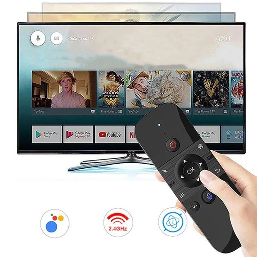 W1 QWERTY telecomandă SMART TV-hez, fără fir tastatură pentru smart TV 3in1, negru