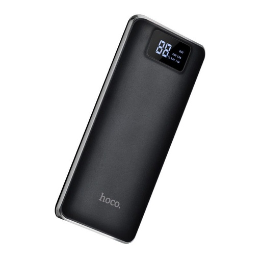 Hoco B23A power bank, 15000 mAh, LED indicator de stare, LED lampă, 2 USB port, negru