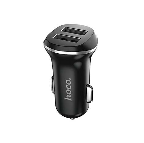 Hoco Z1 2.1A auto încărcător 2xUSB port, Negru