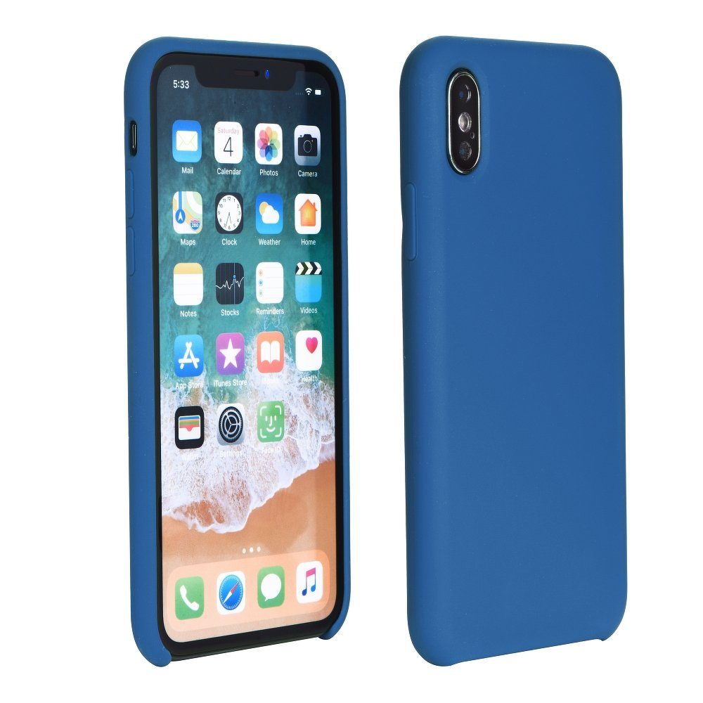 Apple iPhone XR silicone hátlap tok (Sötétkék)