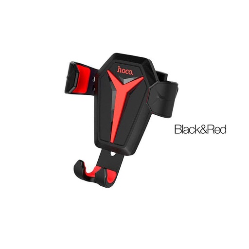 Hoco CA22 suport auto (pentru grilă ventilație), 360 grade rotativ, negru/ roșu