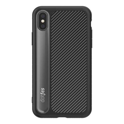 Apple iPhone X/ XS Dotfes luxurious premium husă spate, (Negru)