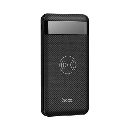 Hoco J11 power bank (fără fir încărcare), 10000 mAh, LED indicator de stare, type-C, 2 USB, lightning conector, 5V 2,1A, negru