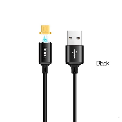 Hoco U28 1M magnetic microUSB cablu (magnetic capăt de încărcare), negru