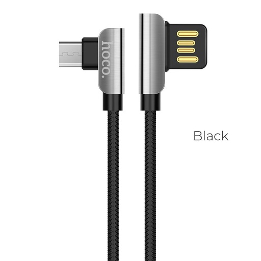 Hoco U42 oțel TPE microUSB cablu (L în formă de), negru