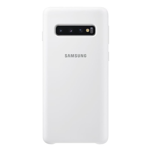 Samsung Galaxy S10 silicone cover original husă spate, alb
