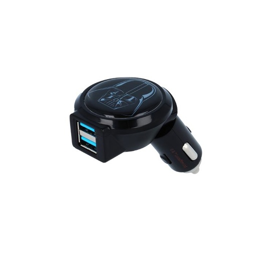Star Wars VADER auto încărcător (2xUSB port), negru