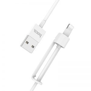 Hoco X31 lightning cablu, 2,1A, cu suport, alb