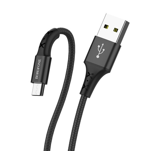 Borofone BX20 microUSB cablu, textil, 2A, 1m, negru