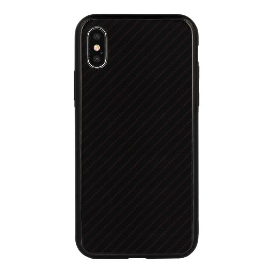 Huawei P20 Lite carbon glass hátlap tok (Fekete)