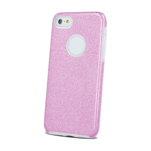 Apple iPhone X / iPhone XS glitter 3in1 husă spate (Roz)