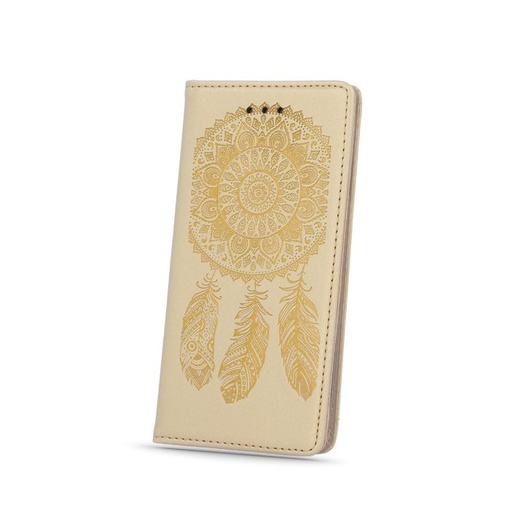 Apple iPhone 6/ 6S smart stamp Dreamcatcher magnetic husă tip carte, auriu
