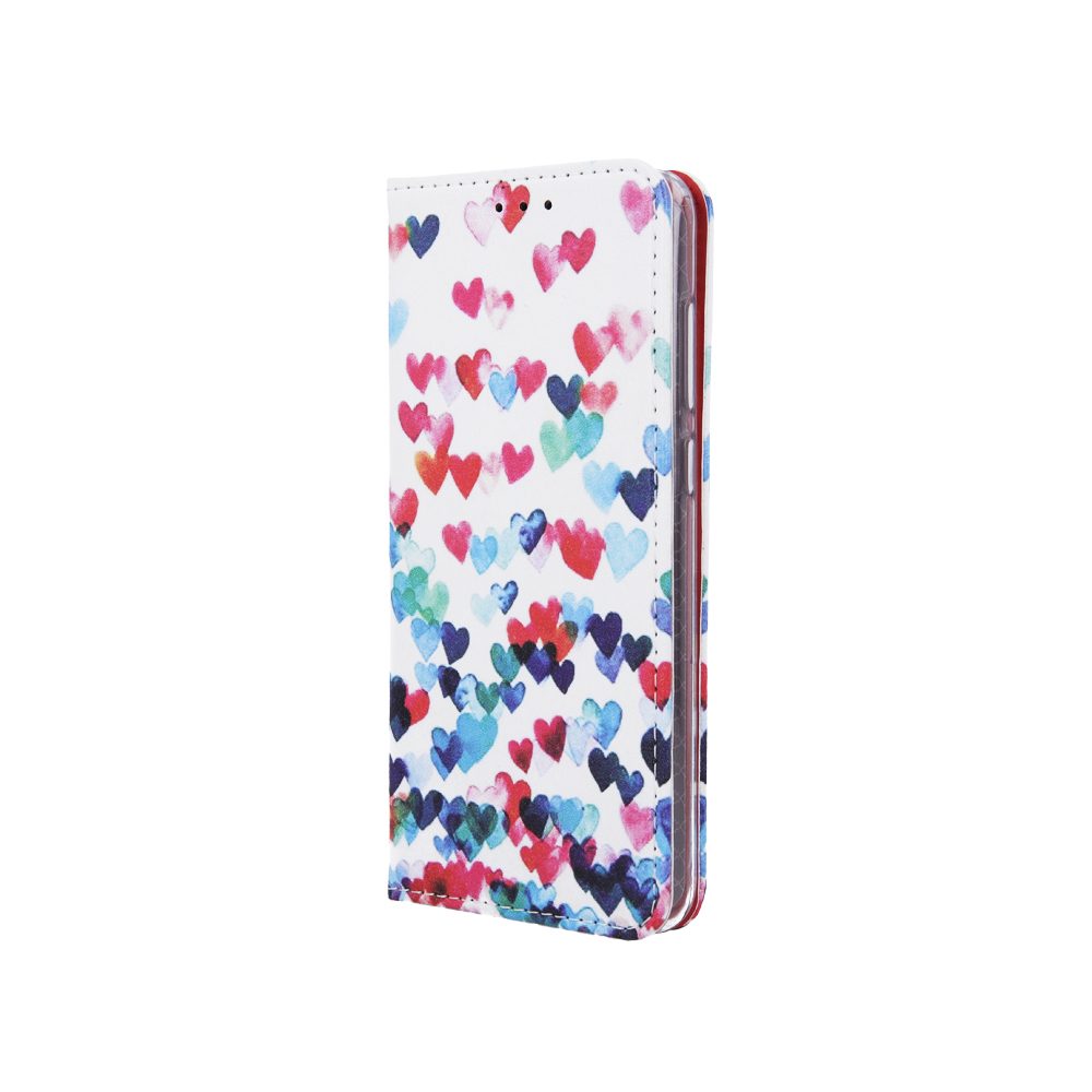 Huawei Mate 20 Lite hearts mágneses notesz tok, szív minta