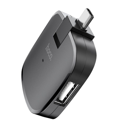 Hoco HB11 HUB, USB-C - 3 USB 2.0, negru