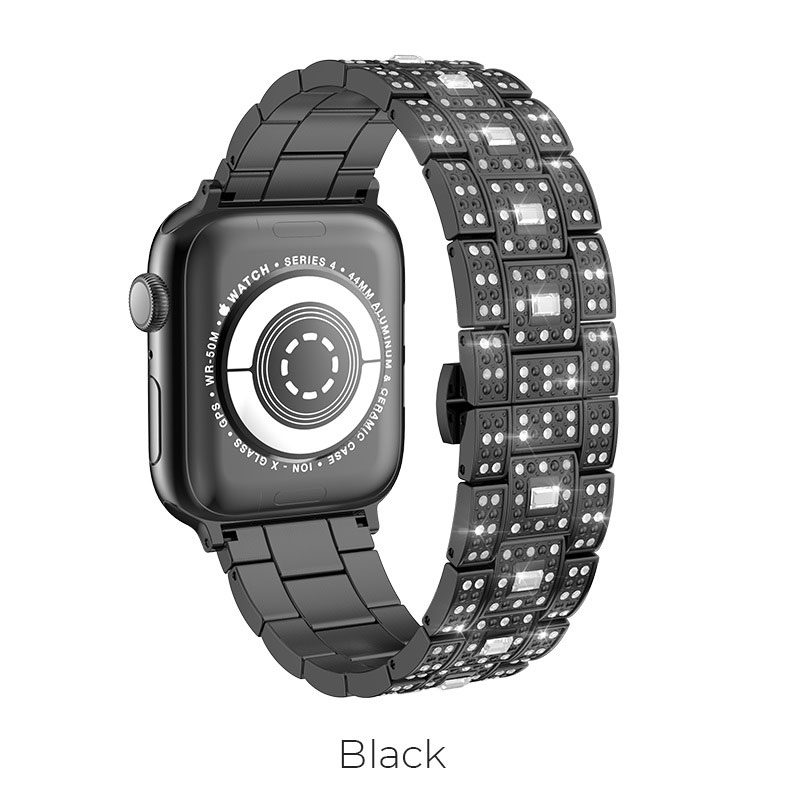 Hoco Apple Watch Series1/2/3/4/5(38/40mm) WB13 Stralight acél szíj, Fekete