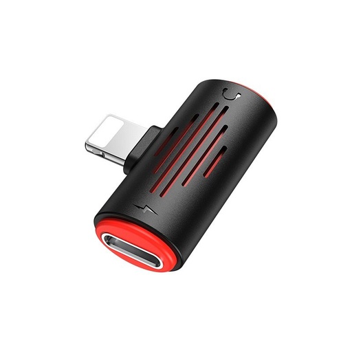 Borofone BV6 lightning distribuitor (lightning audio+lightning încărcător port), negru