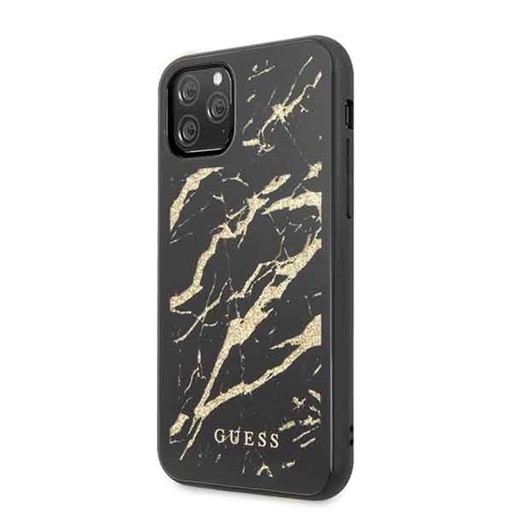 Apple iPhone 11 Pro Guess Auriu Glitter Marble husă (Negru) - GUHCN58MGGBK