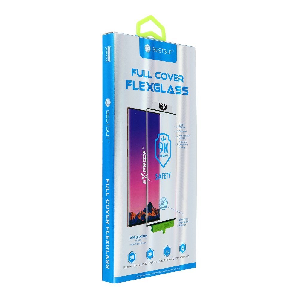 Samsung Galaxy S20 hajlított üvegfólia, átlátszó (fekete keret)