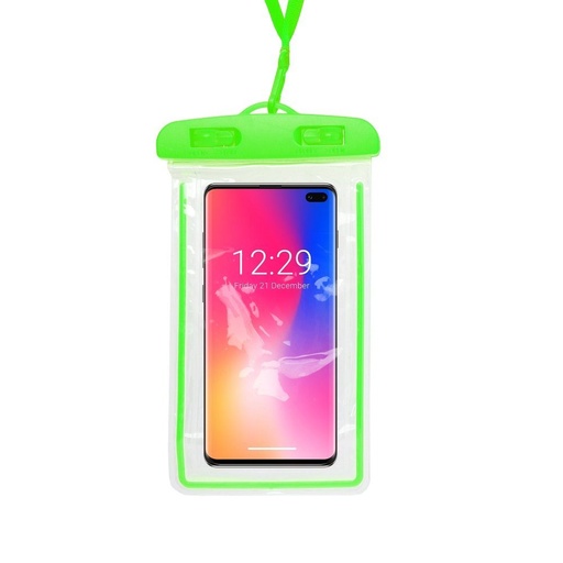 Universal dimensiune 70x160mm FLUO plastic cu fermoar rezistent la apă husă (Verde)