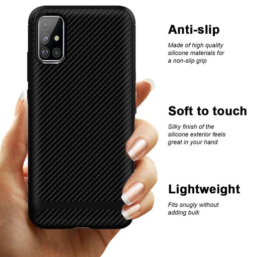 Samsung Galaxy S20+ carbon protect husă spate, (Negru)