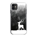 Apple iPhone 12 / iPhone 12 Pro Winter szilikon hátlap tok (Reindeer (Átlátszó))