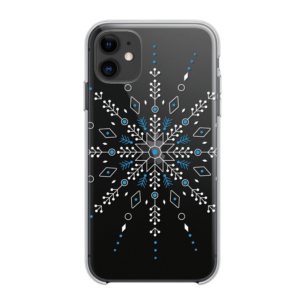 Samsung Galaxy A41 Winter szilikon hátlap tok (Snowflake (Átlátszó)