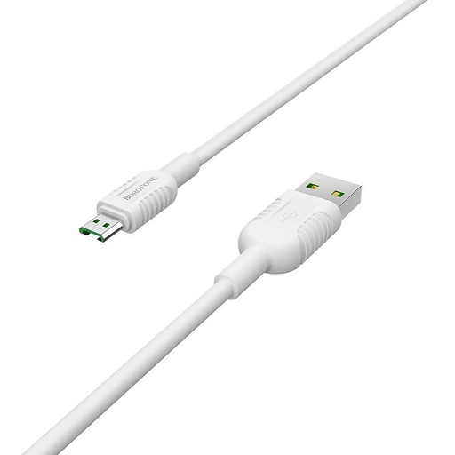 Borofone BX33 microUSB cablu (încărcător rapid), 4A, 1,2m, alb