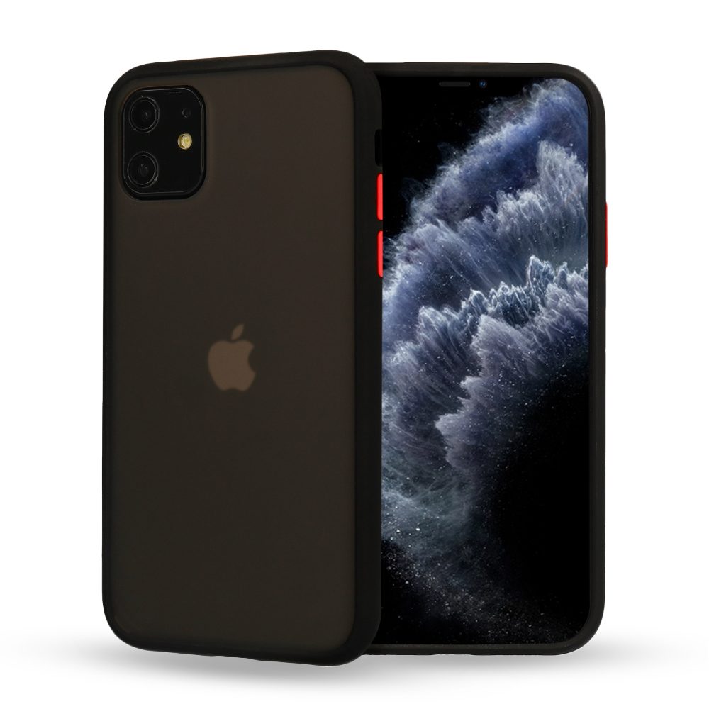 Xiaomi Redmi 8 / Redmi 8A Vennus color button hátlap tok (Fekete)