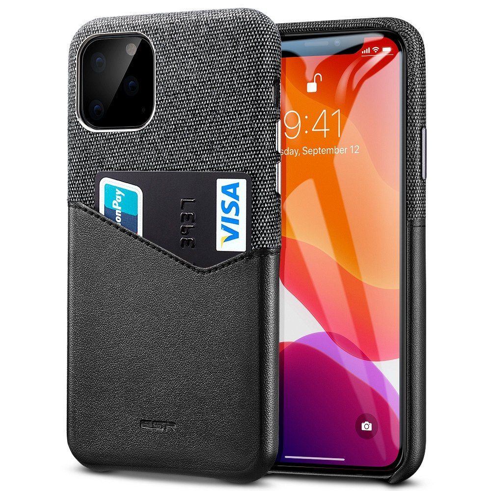 Apple iPhone 11 Pro Max ESR metro wallet hátlap tok, (Fekete)
