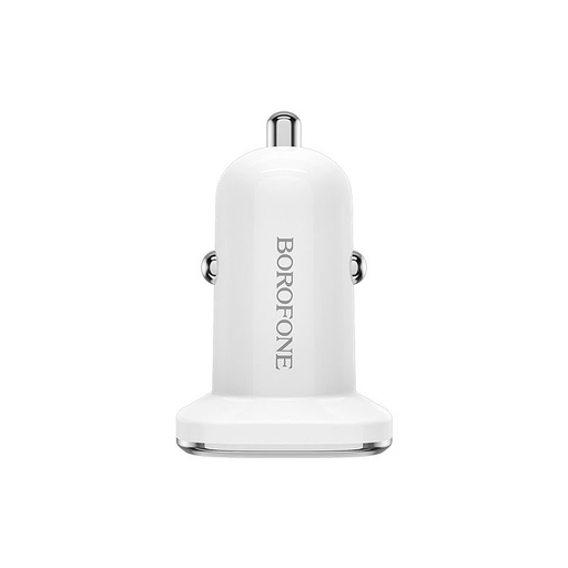 Borofone BZ12 auto încărcător (2xUSB port), 5V 2,4A, alb