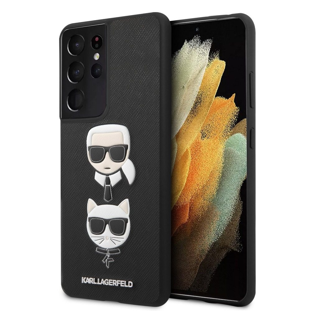 Samsung Galaxy S21+ Karl Lagerfeld Original tok (Fekete) – KLHCS21MSAKICKCBK
