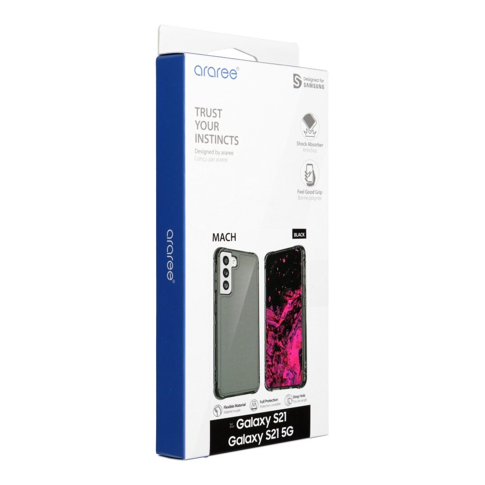 Samsung Galaxy S21 ARAREE Machszilikon hátlap tok, (Fekete)