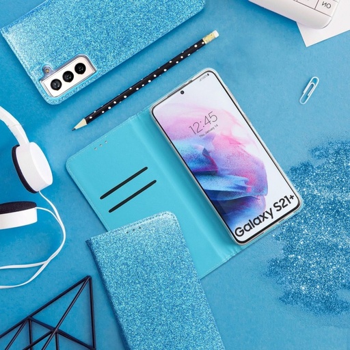 Samsung Galaxy A02s Forcell Shining husă tip carte, (Albastru deschis)