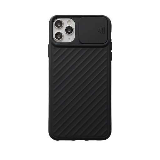 Apple iPhone 12 Pro Max cameră cu protecție silicon husă spate (Negru)