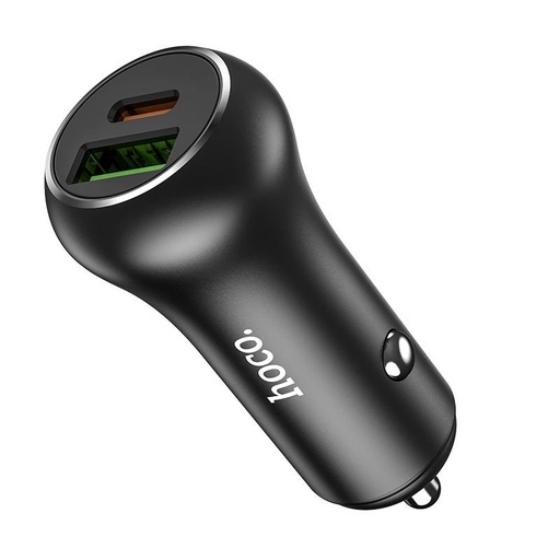 Hoco Z38 auto încărcător rapid (PD + QC încărcare), QC 3.0, 38W, negru
