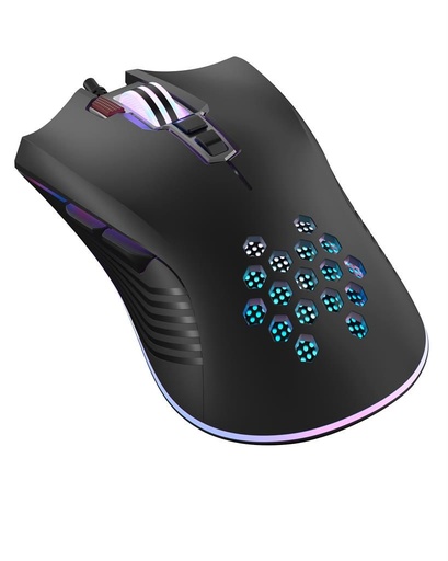 XO M3 cu fir mouse (Negru) – USB conector, RGB iluminare, „Wolf” design