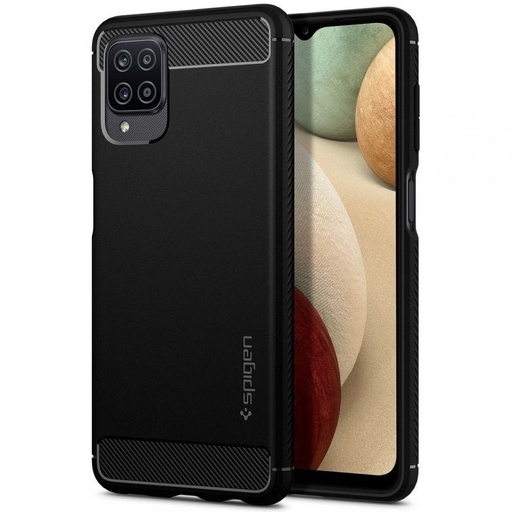 Samsung Galaxy A12 Spigen Rugged armor anti-șoc husă, (Negru)